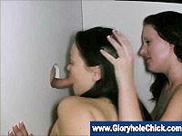 2 Girls Try Out Glory Hole